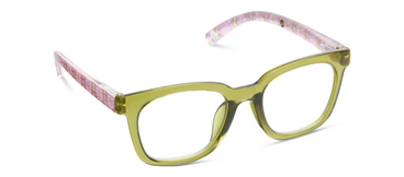 To The Max-Green/Rosemary Stripe Pink Reading Glasses