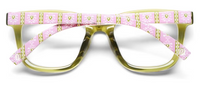 To The Max-Green/Rosemary Stripe Pink Reading Glasses