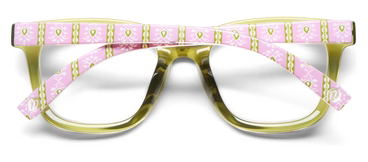 To The Max-Green/Rosemary Stripe Pink Reading Glasses