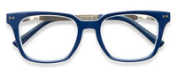 Sidebar-Navy/Rosemary Stripe Indigo Reading Glasses