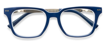 Sidebar-Navy/Rosemary Stripe Indigo Reading Glasses