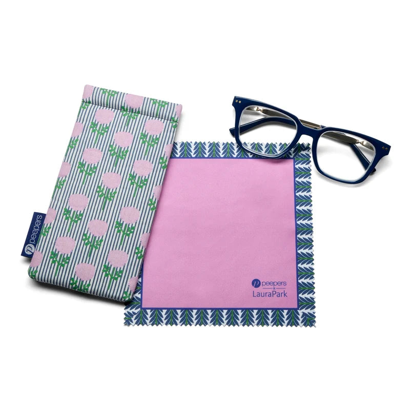 Sidebar-Navy/Rosemary Stripe Indigo Reading Glasses