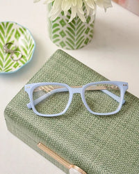 Sidebar-Light Blue/Rosemary Stripe Lavender Reading Glasses
