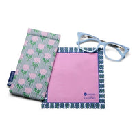 Sidebar-Light Blue/Rosemary Stripe Lavender Reading Glasses