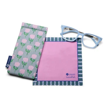 Sidebar-Light Blue/Rosemary Stripe Lavender Reading Glasses