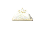 Deco Gold Scallop Knob Butter Dish