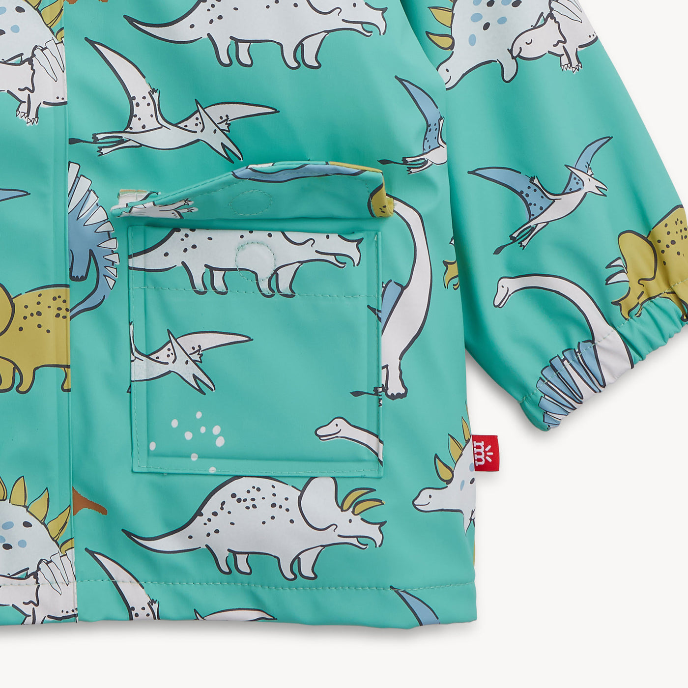 Allover Dino Color Changing Magnetic Toddler Raincoat