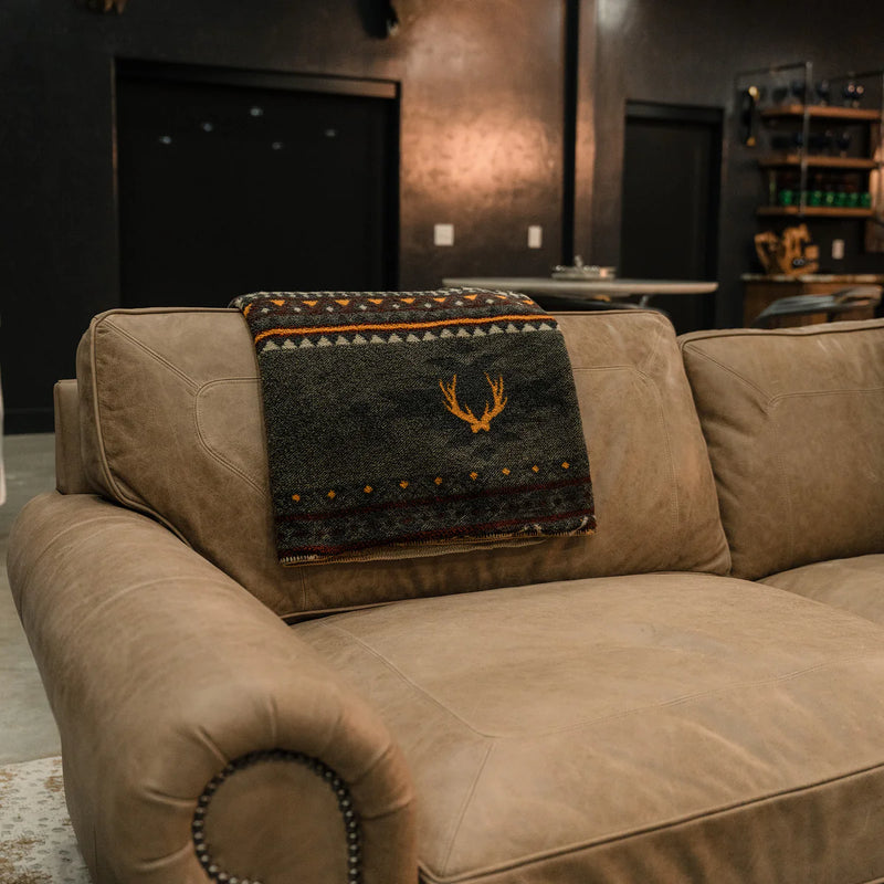 Fireside Blanket-Whitetail Aztec-Brown