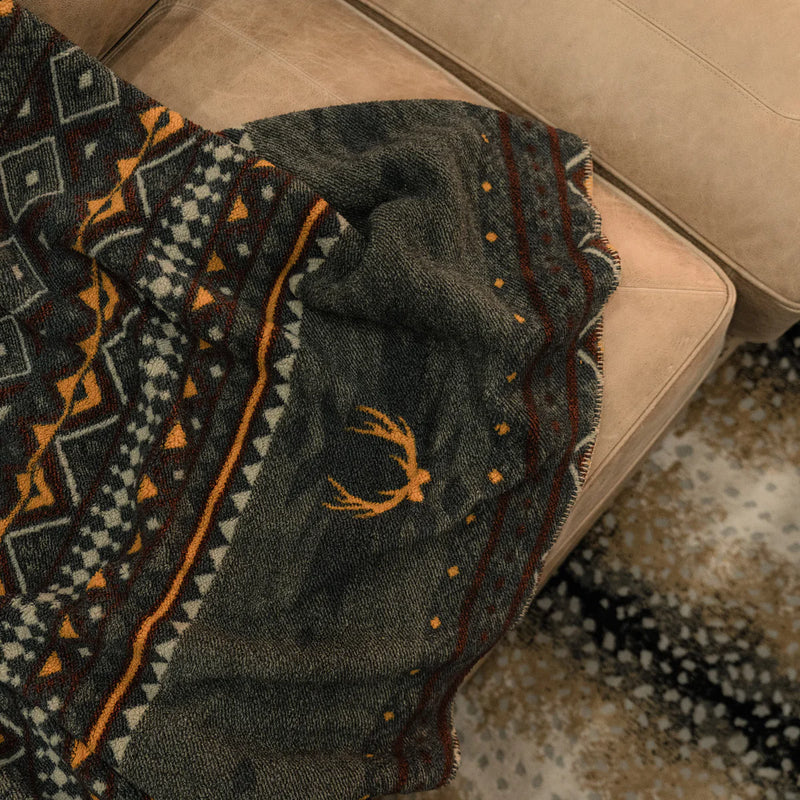 Fireside Blanket-Whitetail Aztec-Brown