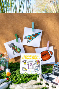 Bright Lights & Game Nights Mini Coloring Book