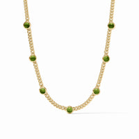 Dolce Delicate Station Necklace- Iridescent Palmetto Green