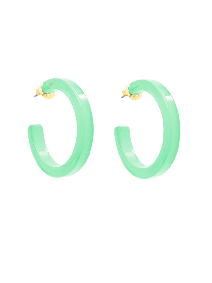 Medium Resin Open Hoop Earring Jewelry