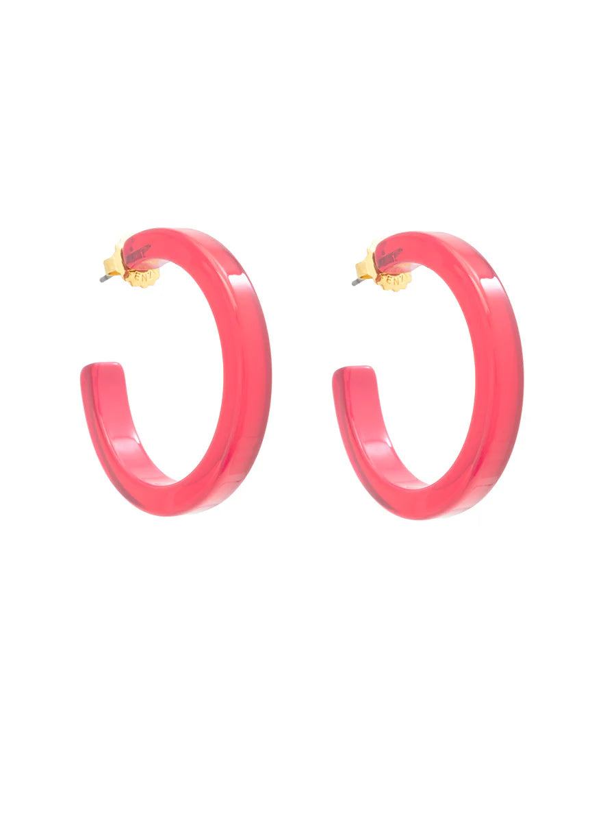 Medium Resin Open Hoop Earring Jewelry