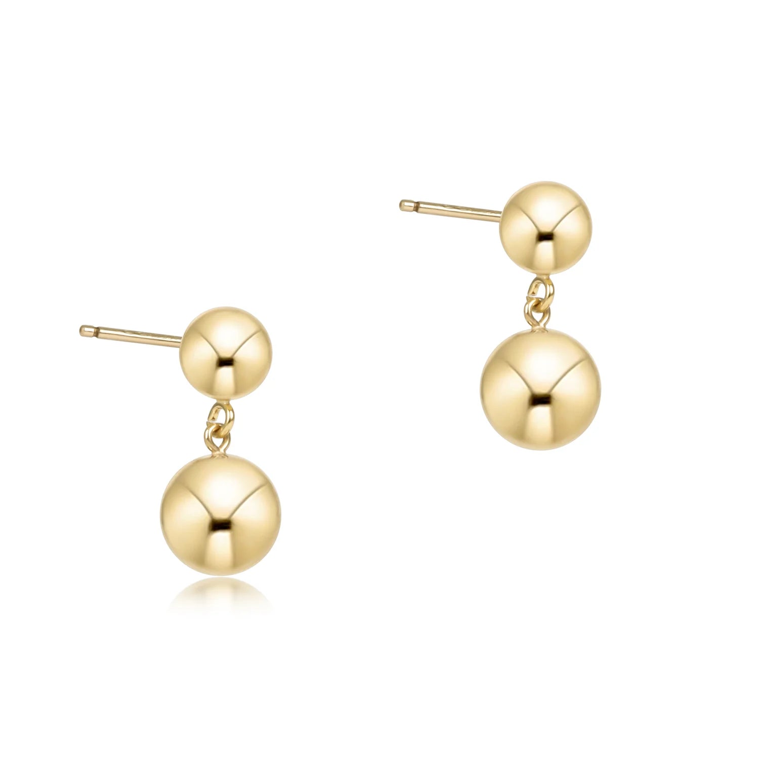 Classic 8mm Ball Drop Stud- Gold