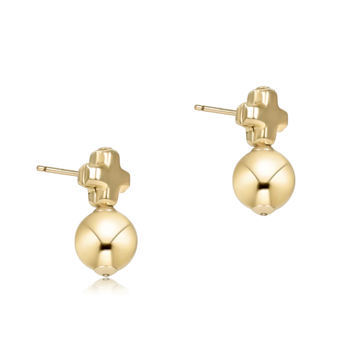 Signature Cross Small Gold Stud- Classic Gold