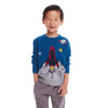 Kids Teal Spaceship Sweater