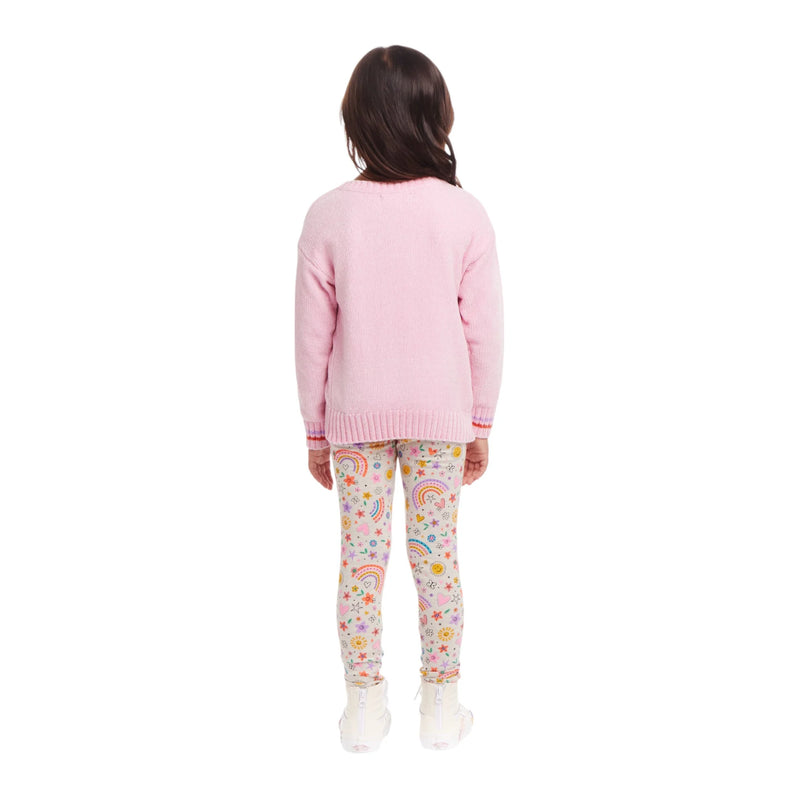 Kids Chenille Sweater & Printed Legging Set