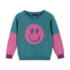 Kids Lurex Sweater & Legging Set w/ Ombre Smiley Graphic