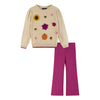 Kids Fall Themed Chenille Sweater & Glitter Legging Set