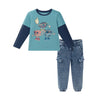 Kids Jersey Twofer Tee & Terry Pants Set