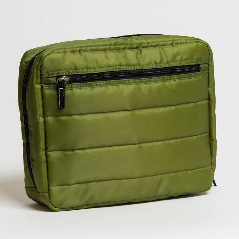 All Inclusive Puffer Toiletry Bag Medium- Green Puffer