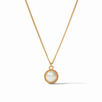 Fleur de Lis Solitaire Necklace- Pearl