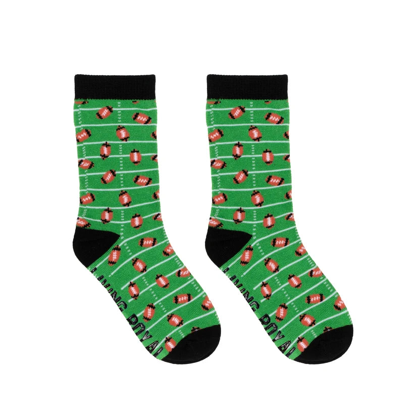 Football Kid's Bamboo Crew Socks