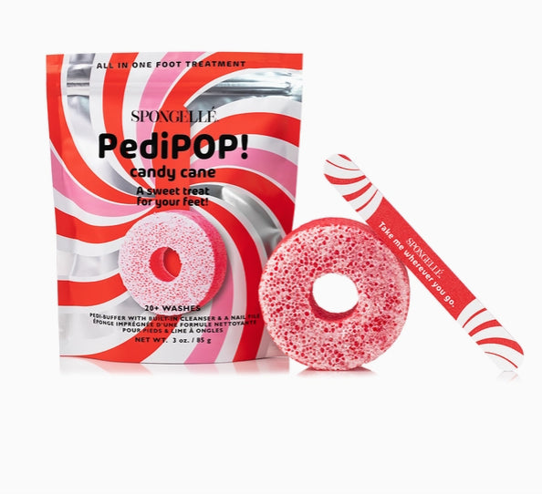 Pedi Pop Pedi Buffer & Nail File - Candy Cane