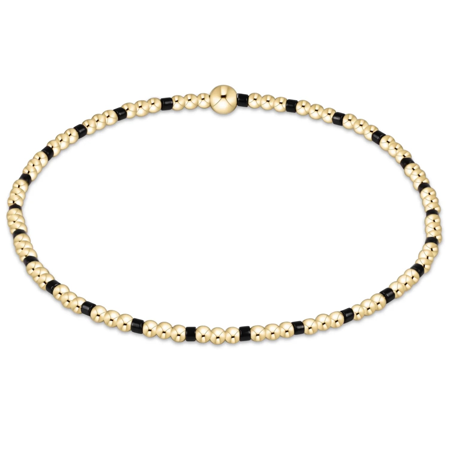 Gameday Hope Sincerity Pattern 2mm Bead Bracelet- Onyx