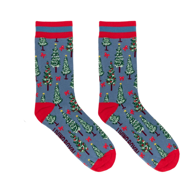 Holiday Tree Women's  Bamboo Crew Socks