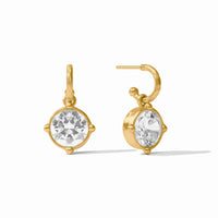 Honeybee Hoop & Charm Earring-Cubic Zarconia