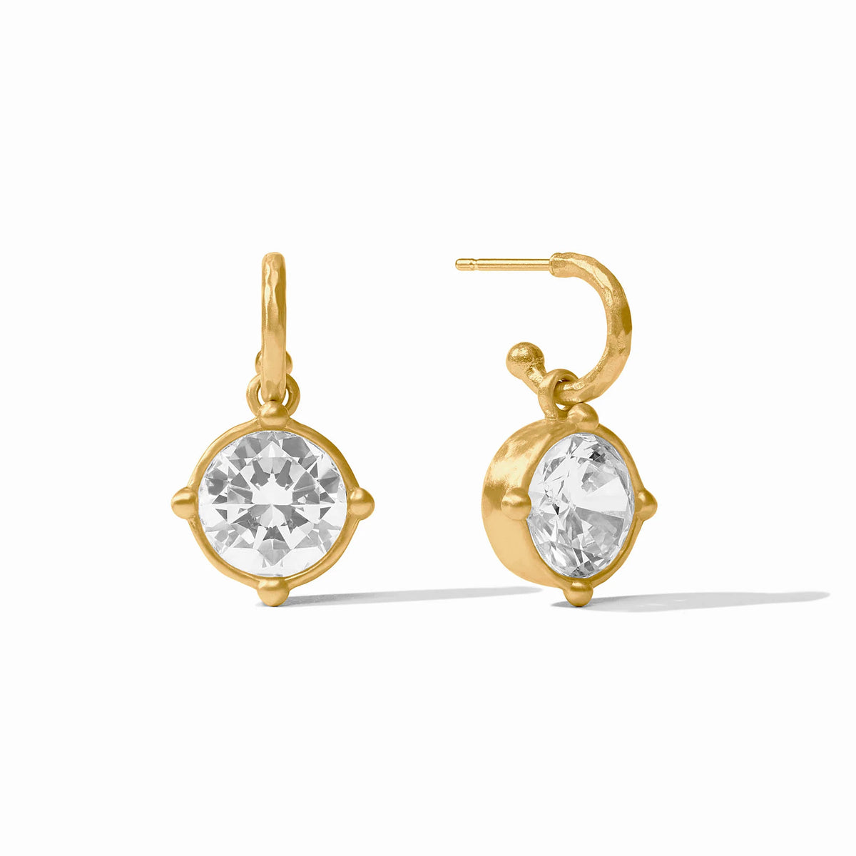 Honeybee Hoop & Charm Earring-Cubic Zarconia