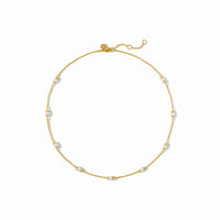 Hydra Delicate Station Necklace- Pearl