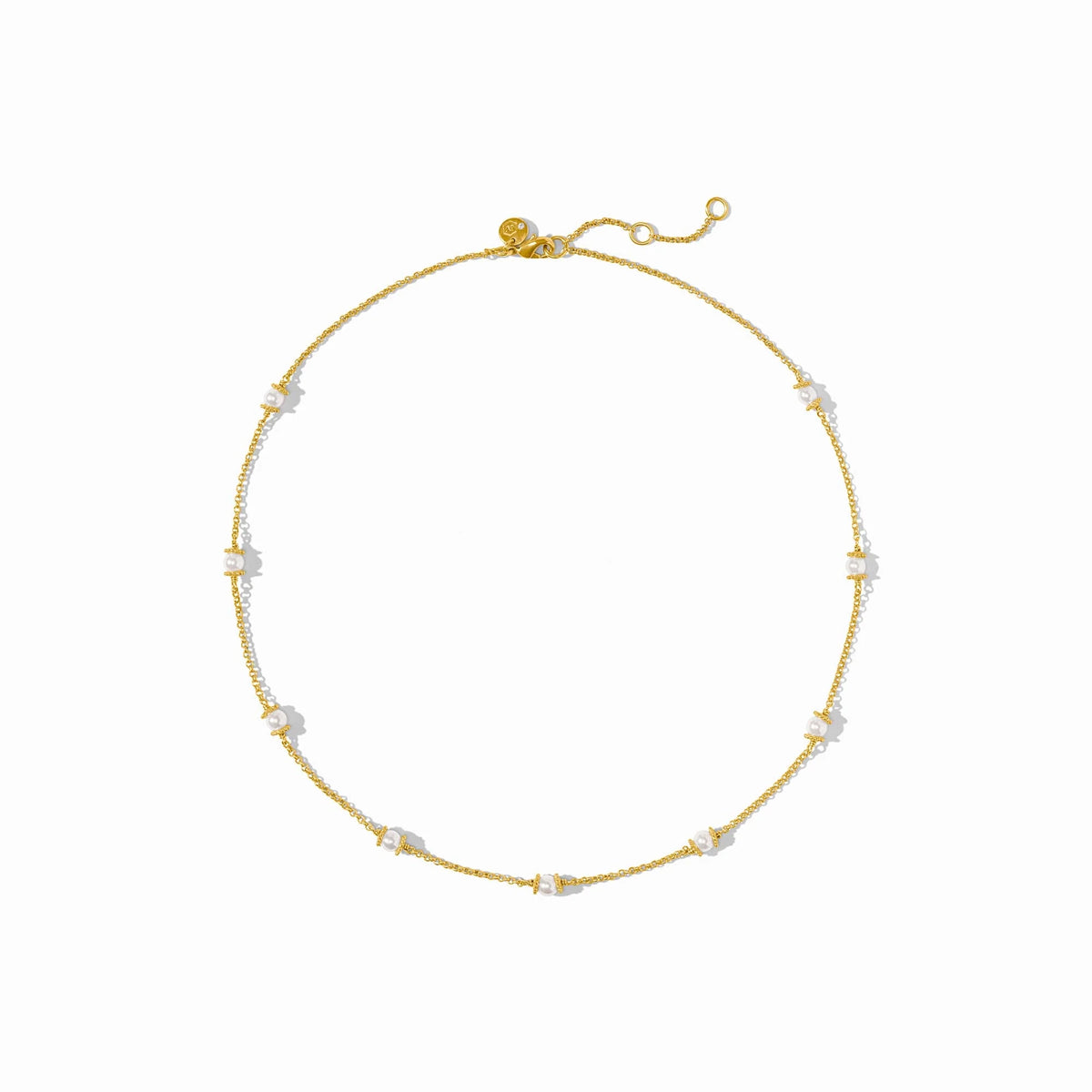 Hydra Delicate Station Necklace- Pearl