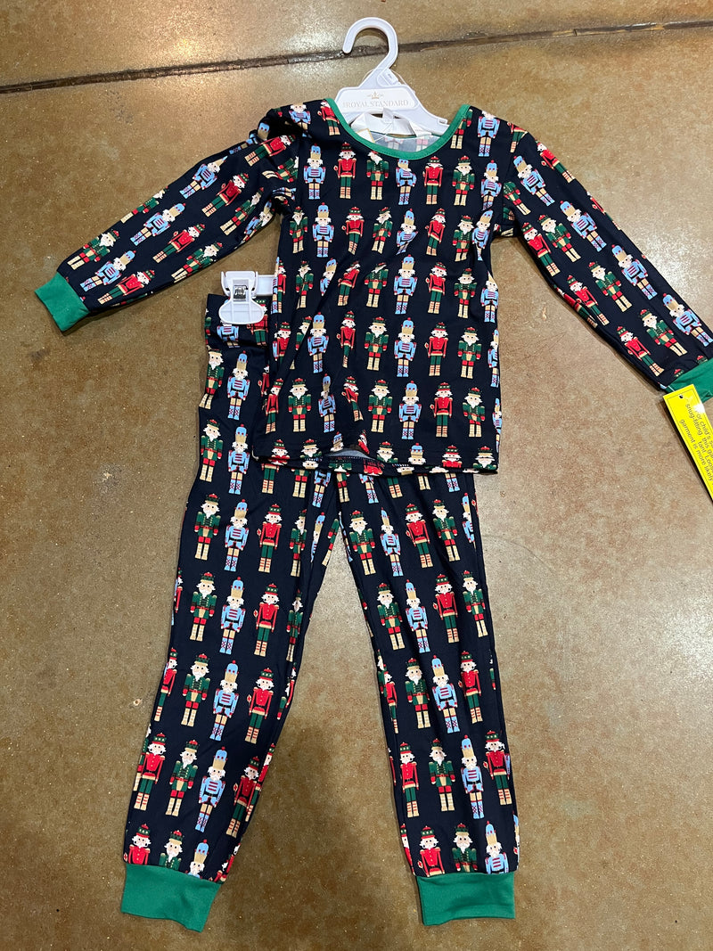 Kid's Nutcracker March Long Sleeve Pajamas Navy