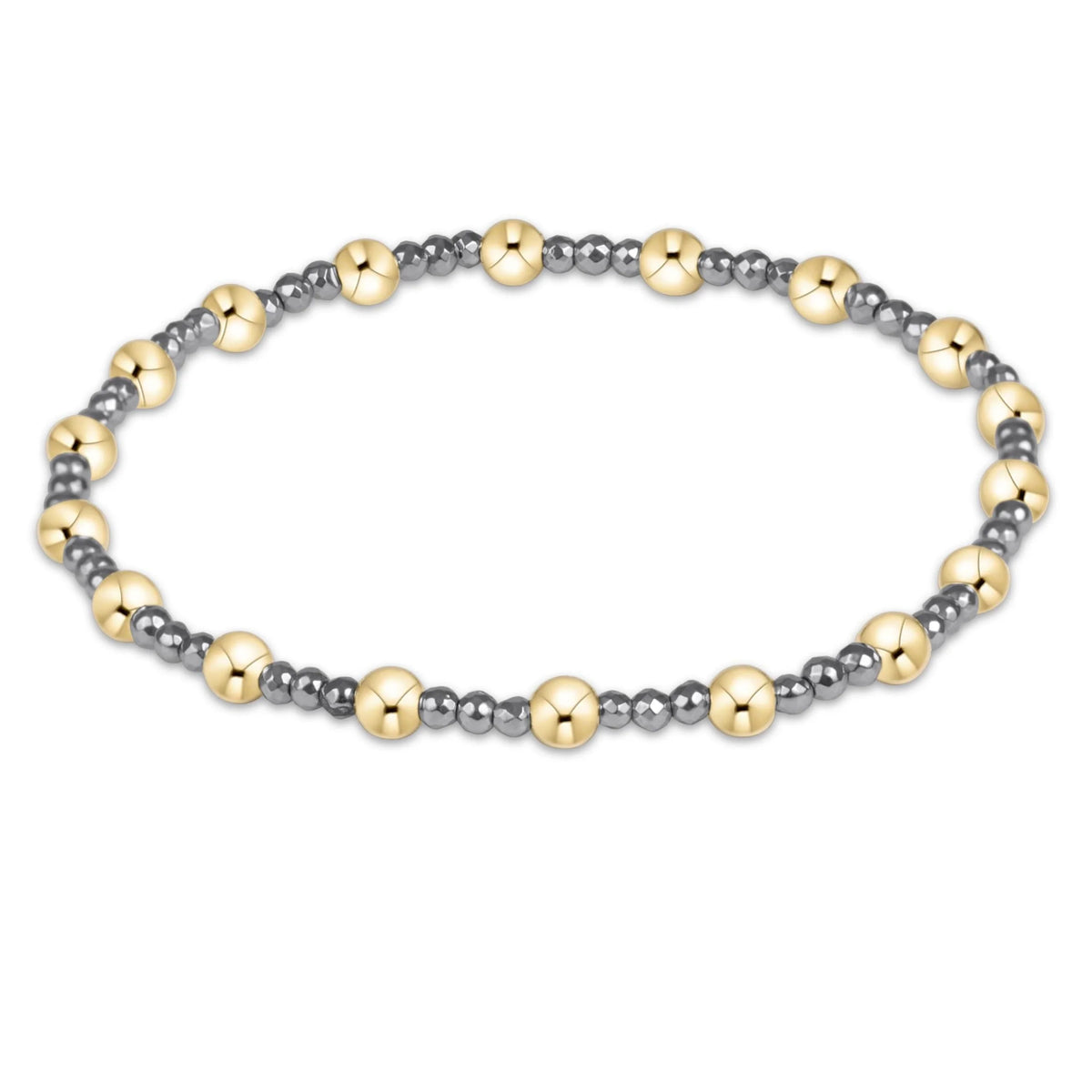 Extends Sincerity Silver Faceted Hematite 2mm Bracelet