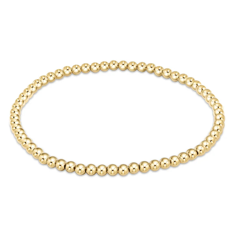 Classic Gold 3MM Bead Bracelet - Extended