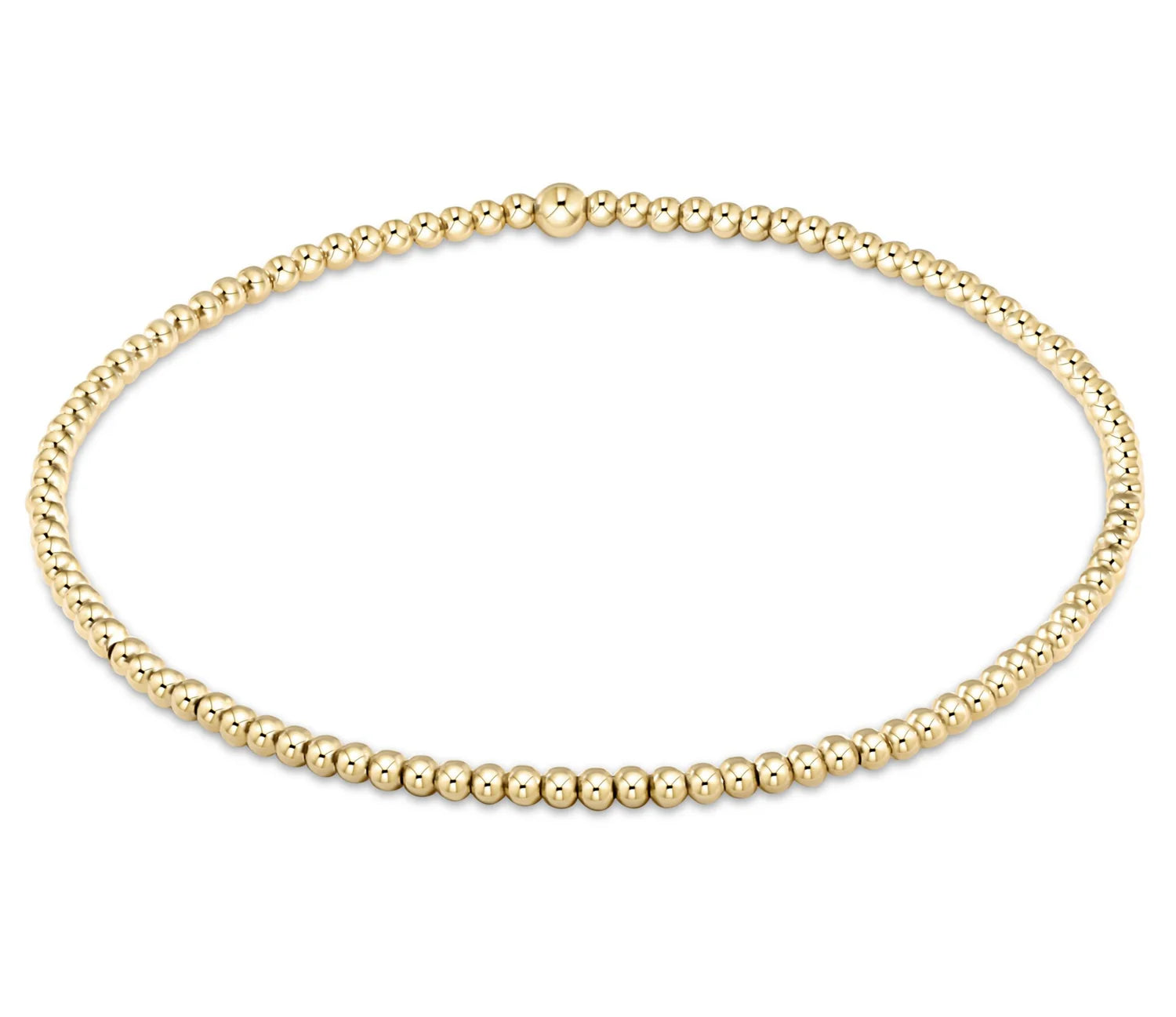 EGirl Classic Gold 2mm Bead Bracelet
