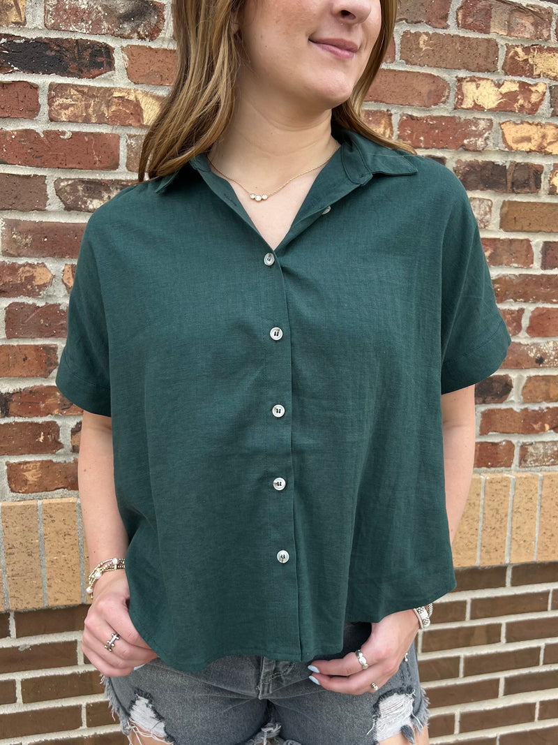 Emerald Button Down Shirt
