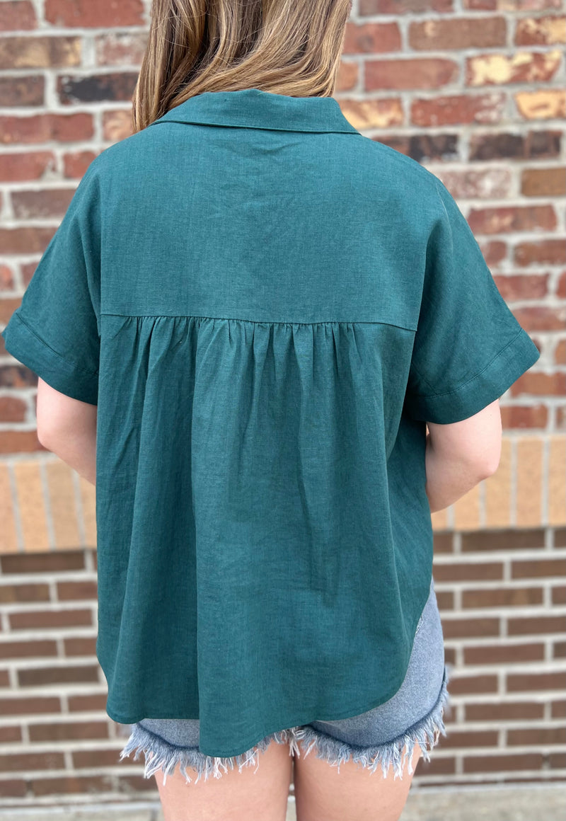 Emerald Button Down Shirt