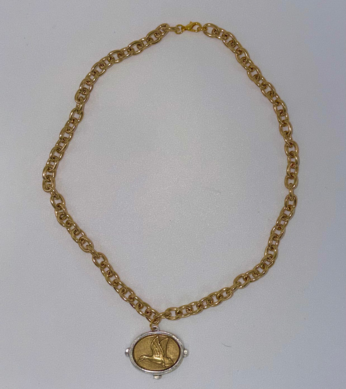 The Mixed Metal Signature Duck Necklace
