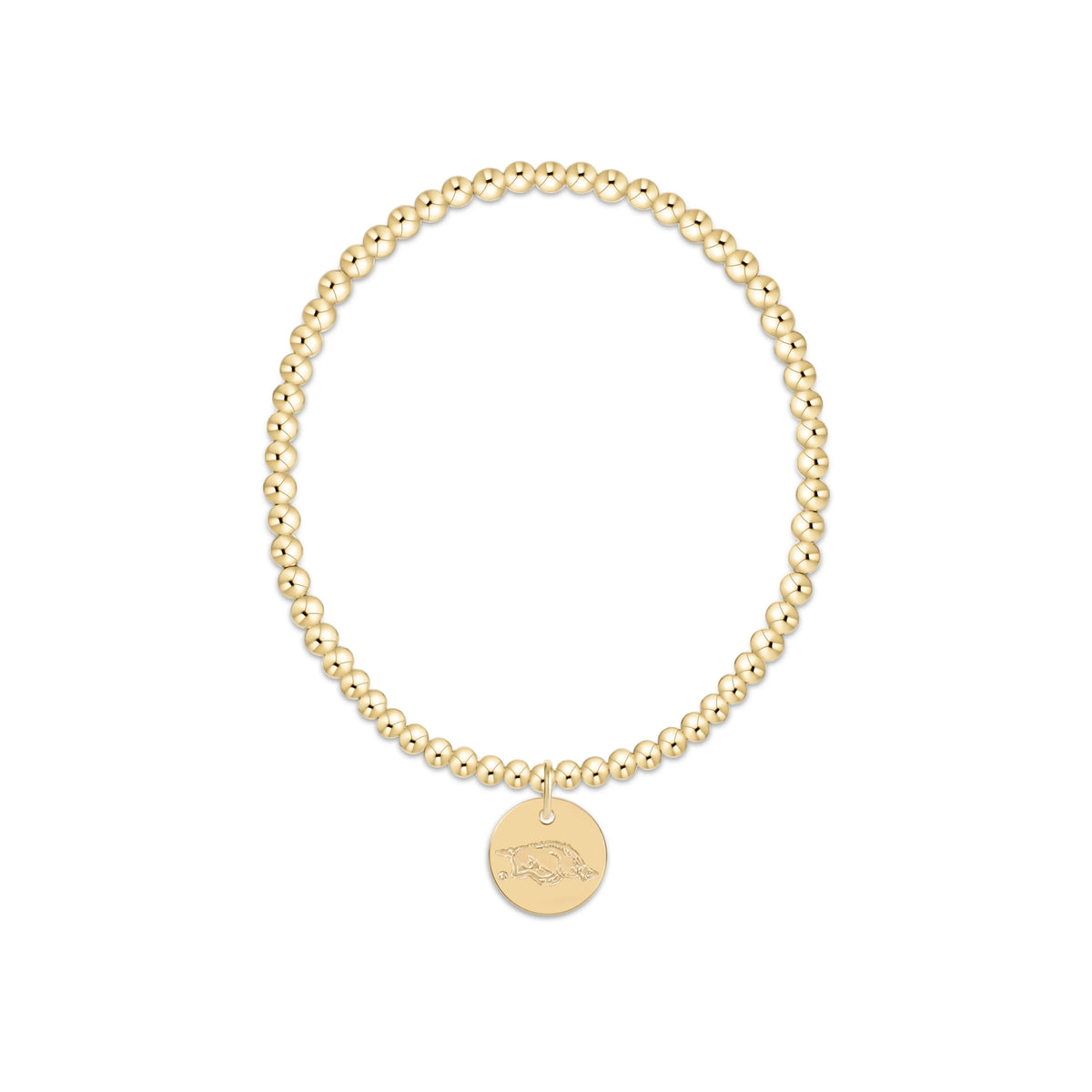 eCOLLEGIATE Extends Classic Gold 3MM Bracelet - University Of Arkansas