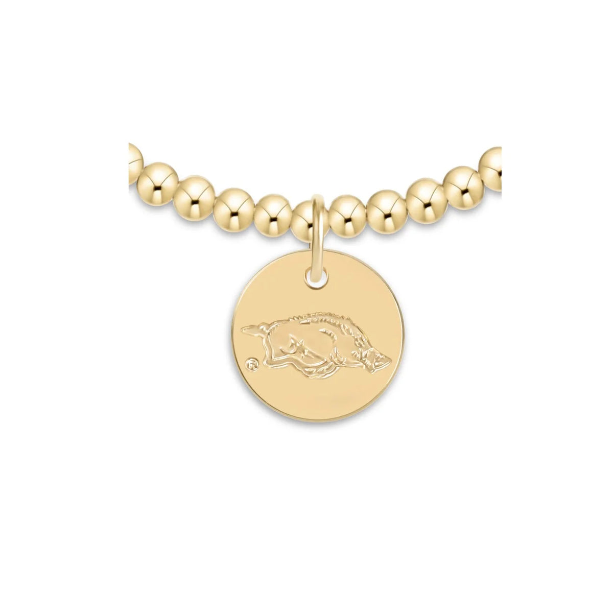 eCOLLEGIATE Extends Classic Gold 3MM Bracelet - University Of Arkansas