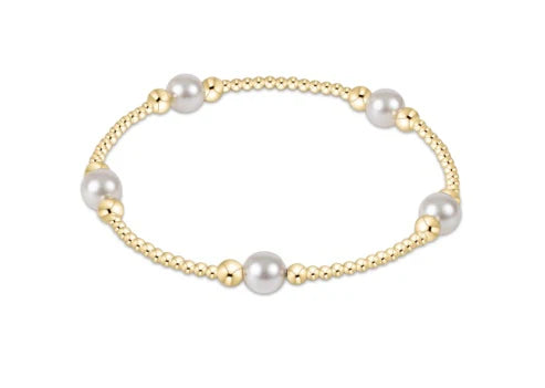 Purpose Pearl 6mm Bead Bracelet- Gold