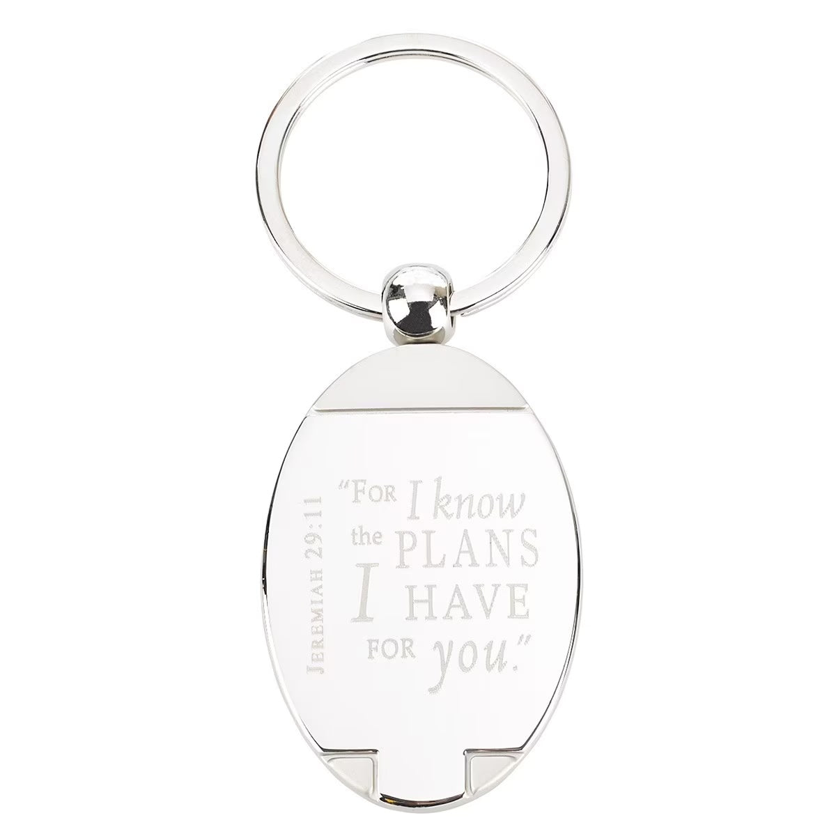I Know The Plans Silver Metal Key Ring in Gift Tin Jeremiah 29:11