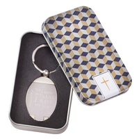 I Know The Plans Silver Metal Key Ring in Gift Tin Jeremiah 29:11