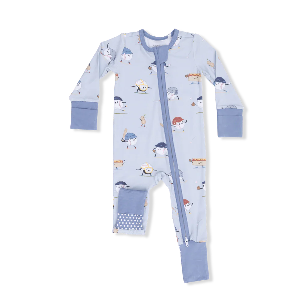 Baseballs Playing Baseball-Convertible Romper