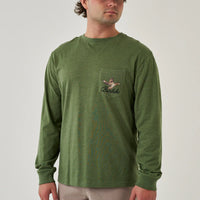 Ducks Flying In-Long Sleeve - Heather Olive