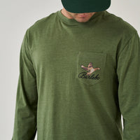 Ducks Flying In-Long Sleeve - Heather Olive