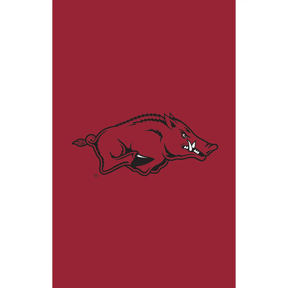Red background with a black bear logo